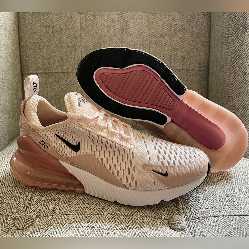 Women's Nike Air Max 270 Light Soft Pink Running Sneakers AH6789-604